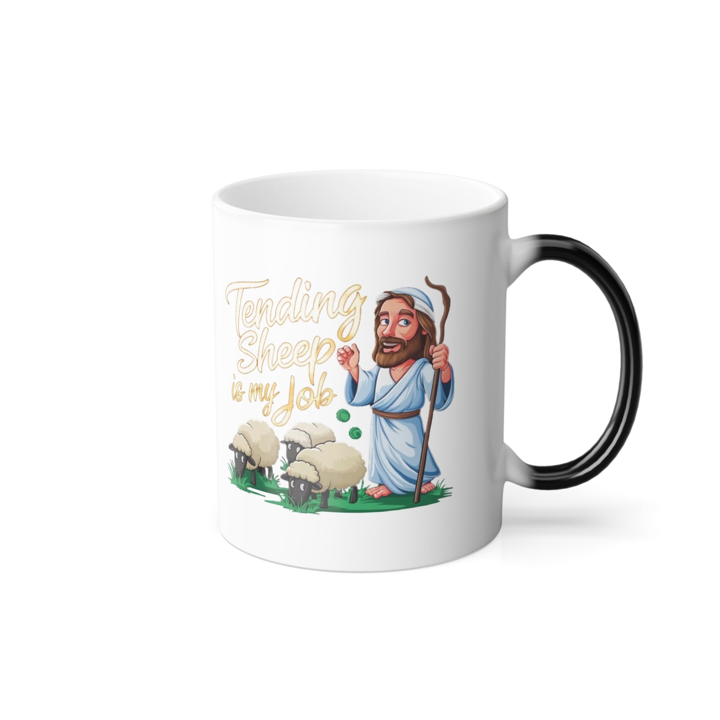 Pastor's Cup Tending Sheep Is My Job Color Morphing Mug, 11oz