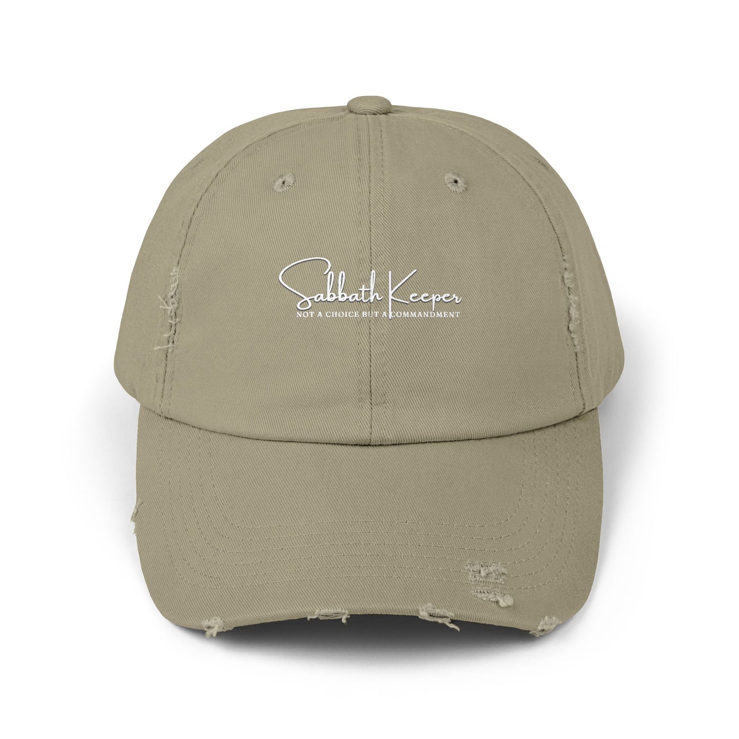 Sabbath Keeper Unisex Distressed Cap