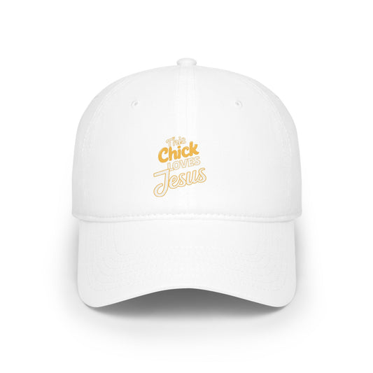 This Chick Loves Jesus Low Profile Baseball Cap