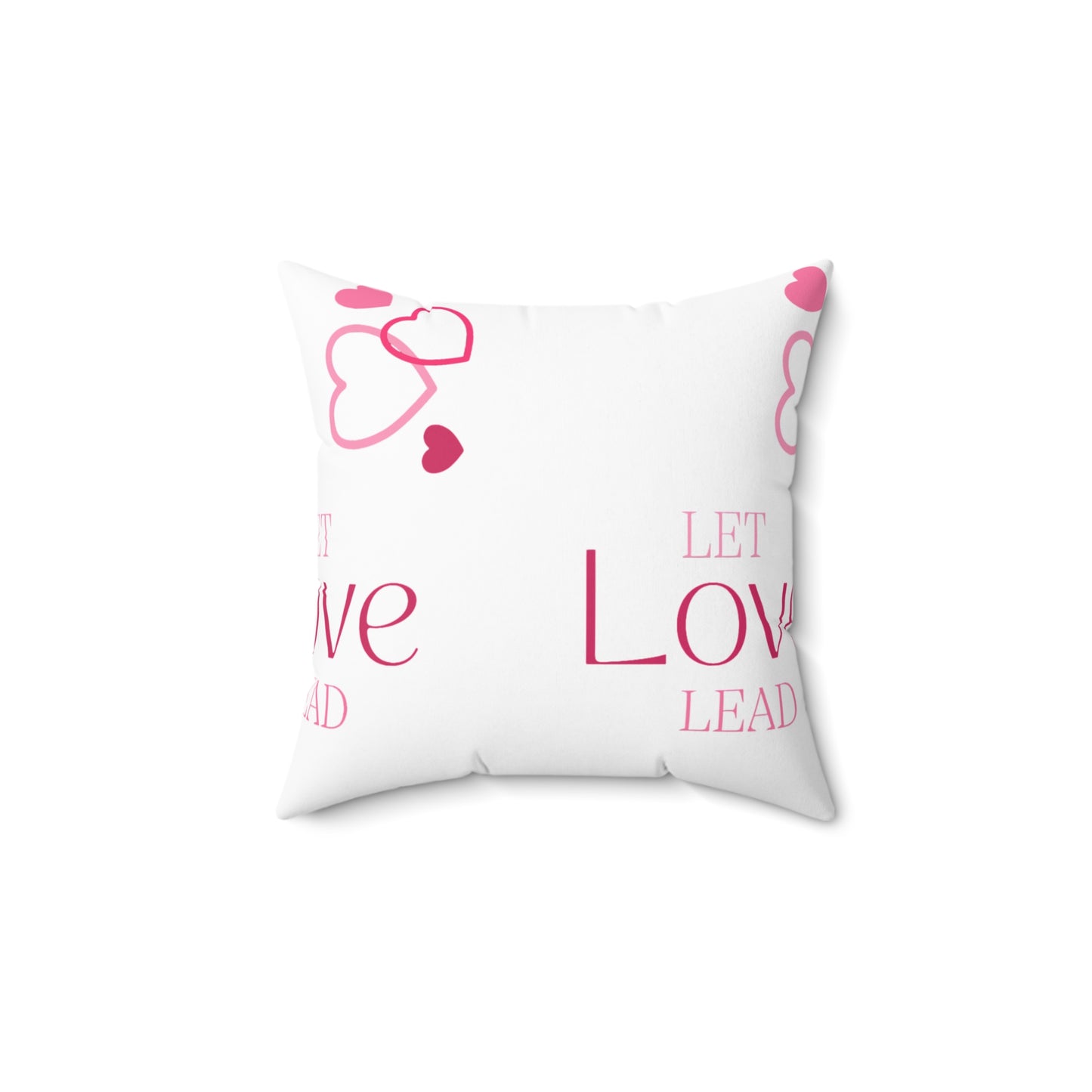 Let Love Lead Spun Polyester Square Pillow