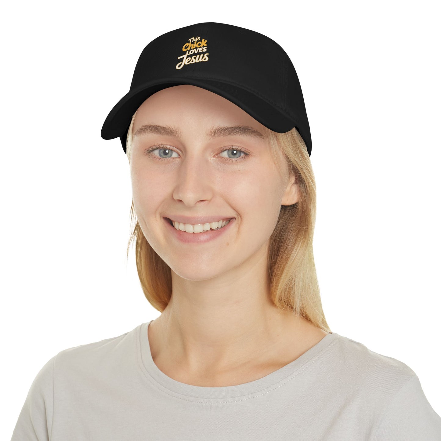 This Chick Loves Jesus Low Profile Baseball Cap