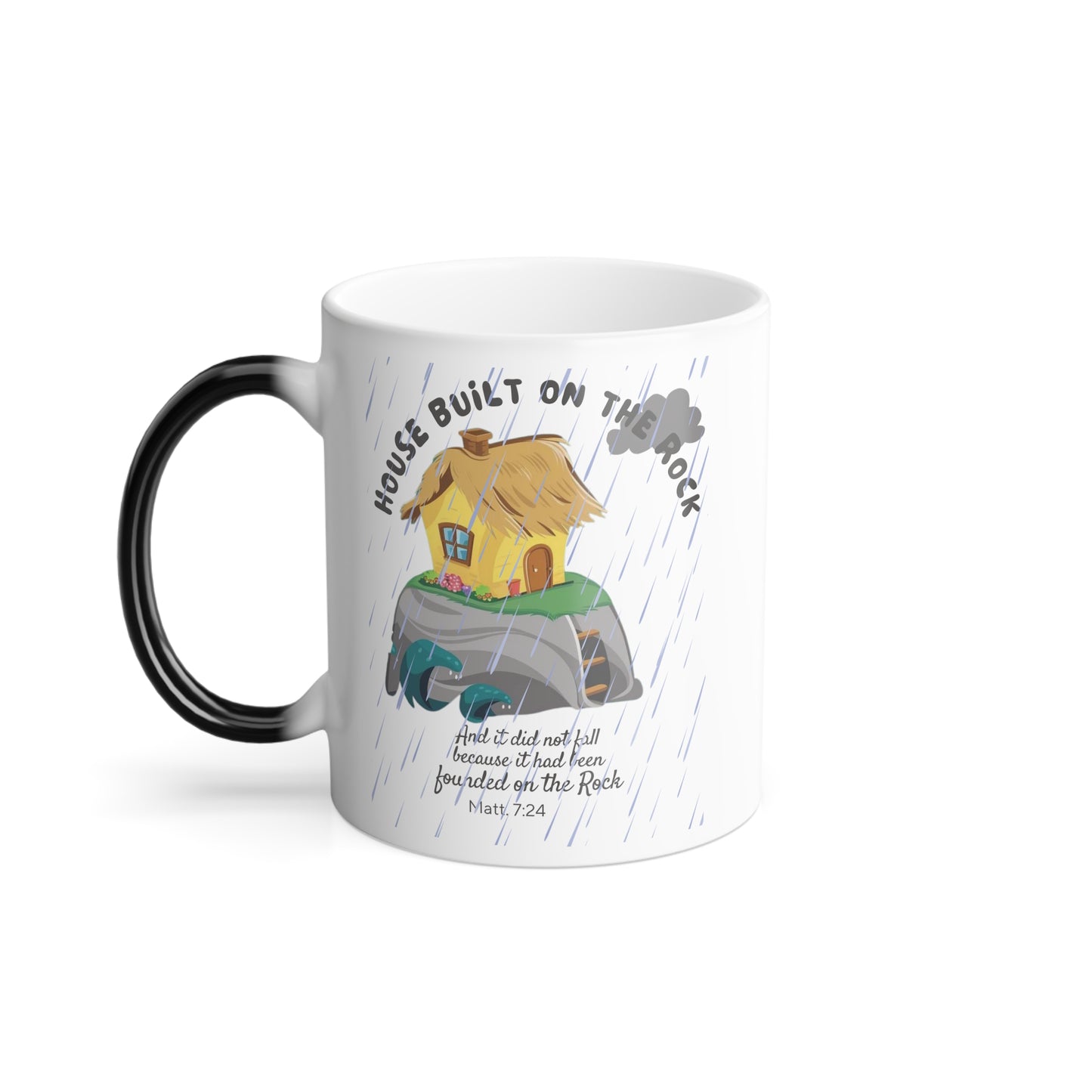 House Built on The Rock Color Morphing Mug, 11oz