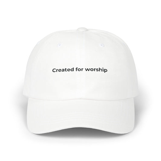 Created For Worship Dad Cap White