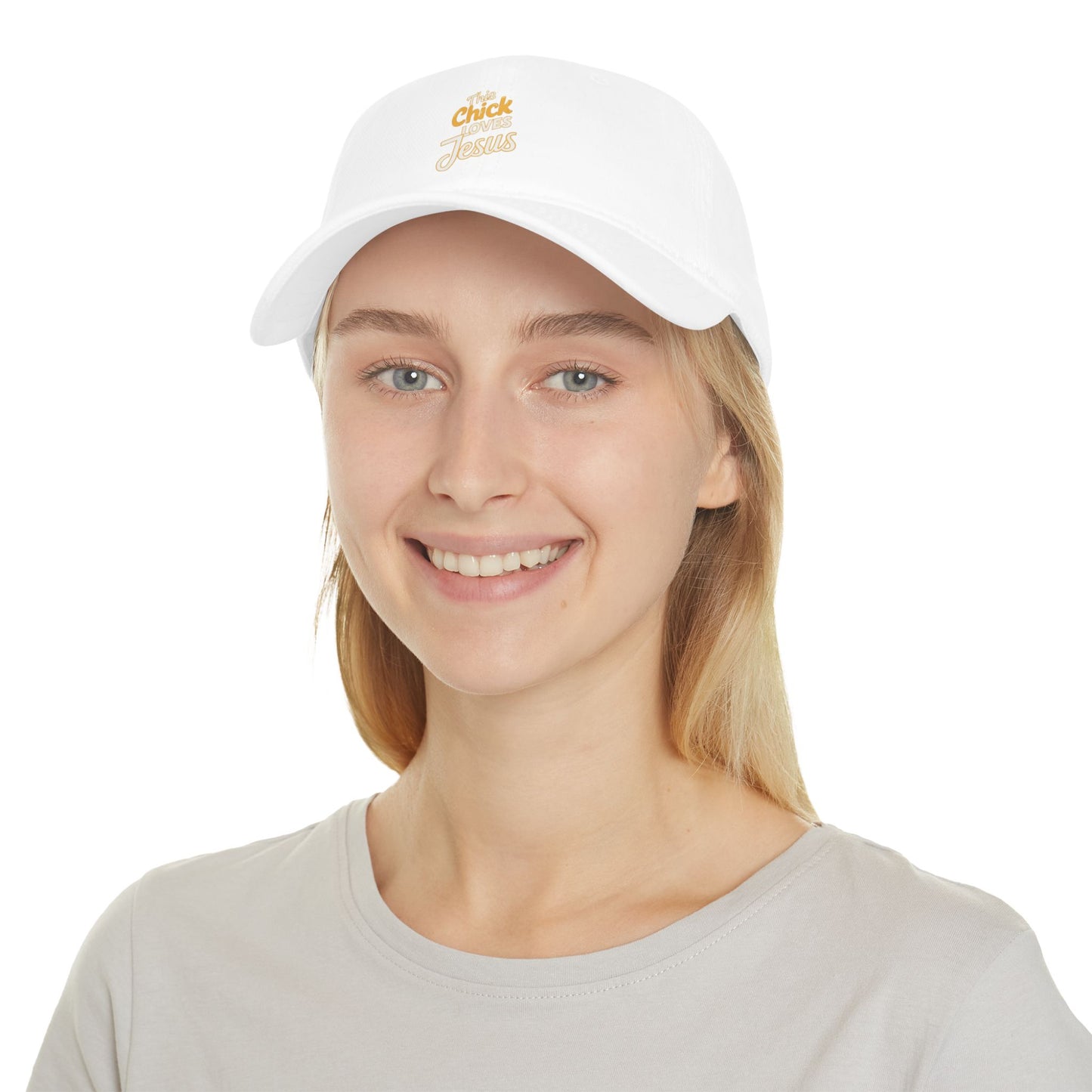 This Chick Loves Jesus Low Profile Baseball Cap