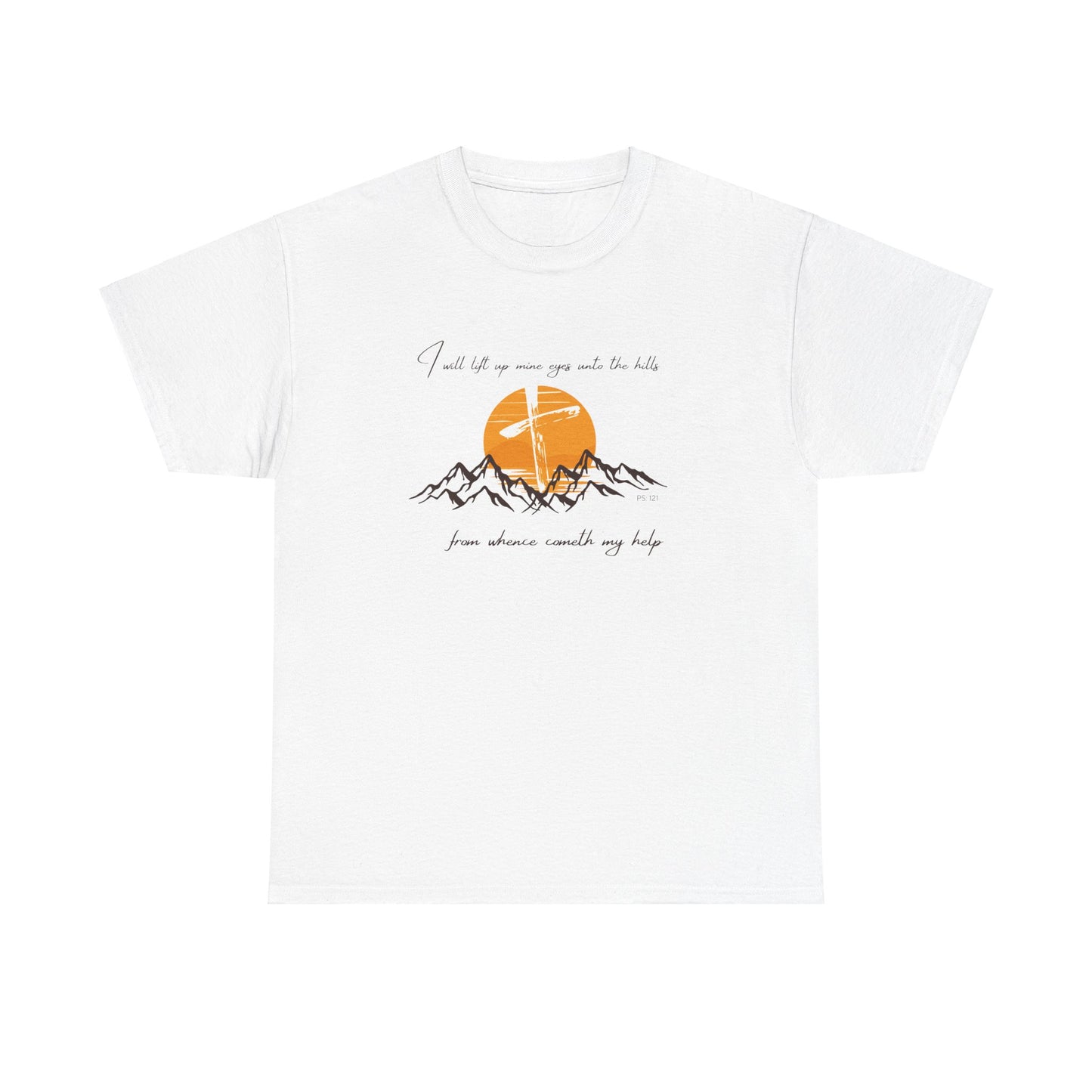 Look To the Hills Design 2 Unisex Heavy Cotton Tee