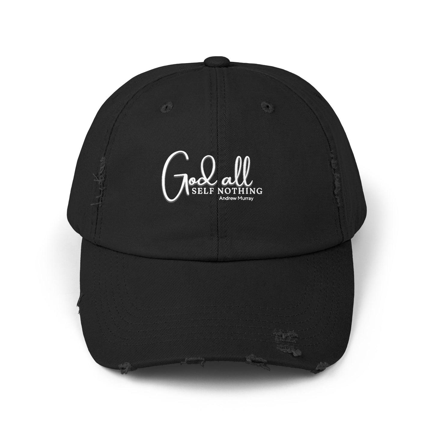 God All Self Nothing Unisex Distressed Cap