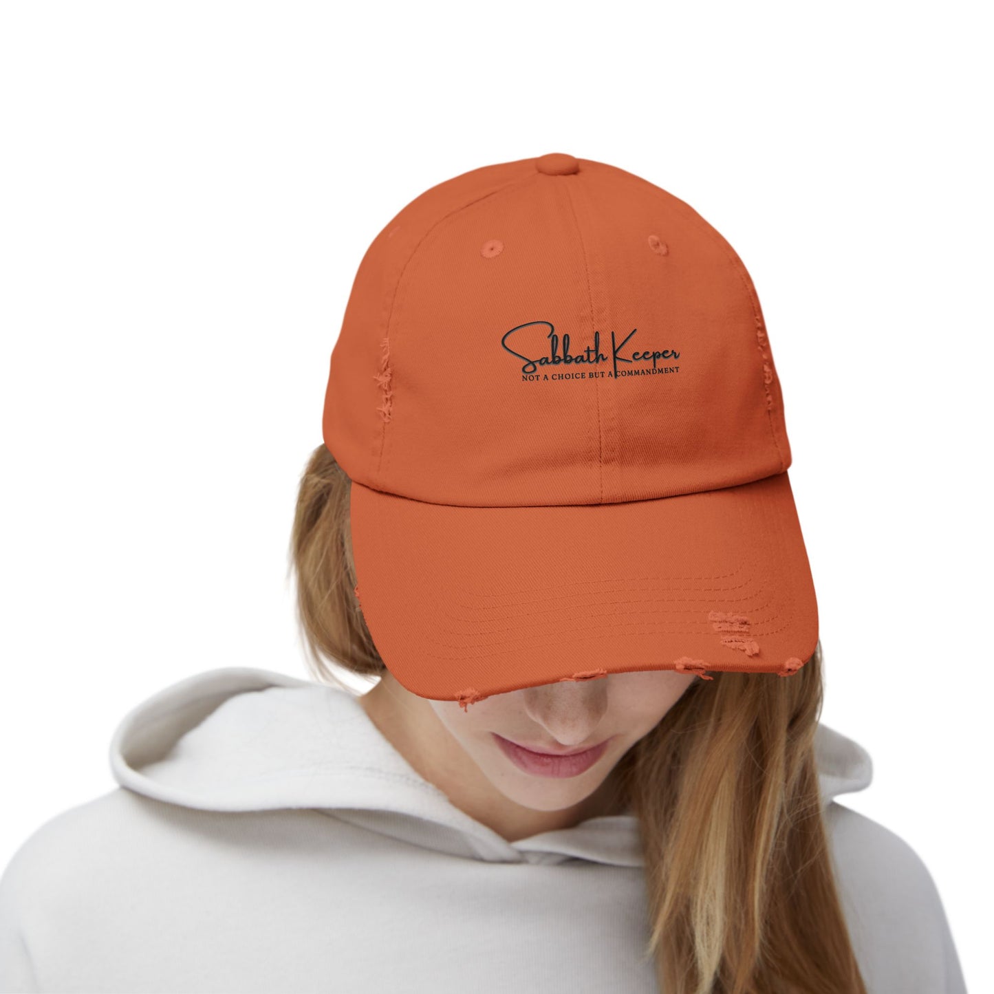 Sabbath Keeper Unisex Distressed Cap