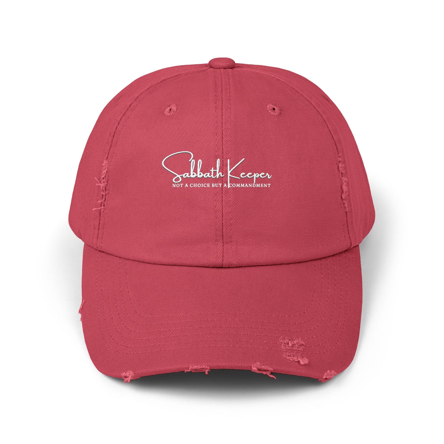 Sabbath Keeper Unisex Distressed Cap