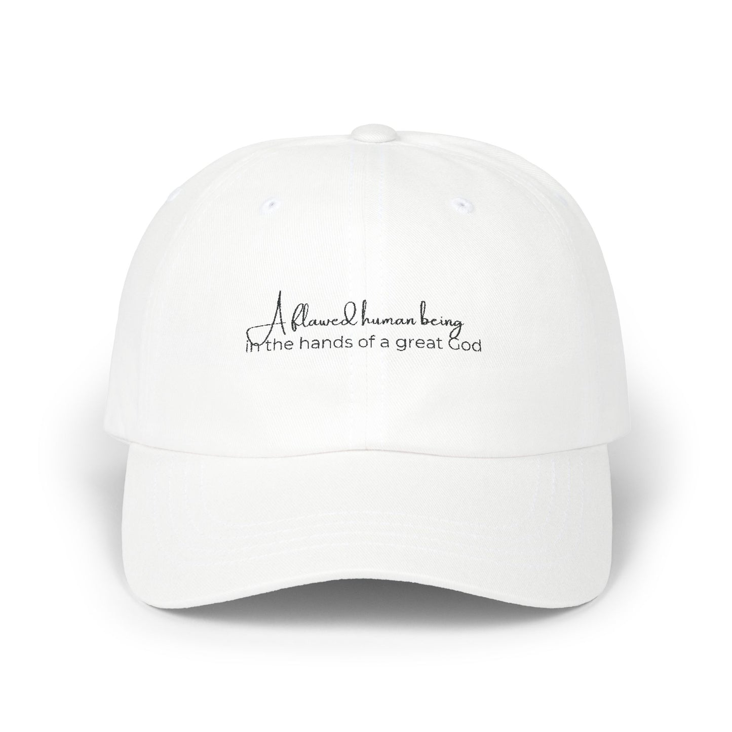 A Flawed Human Being Dad Cap Delight Your New Favorite Accessory White