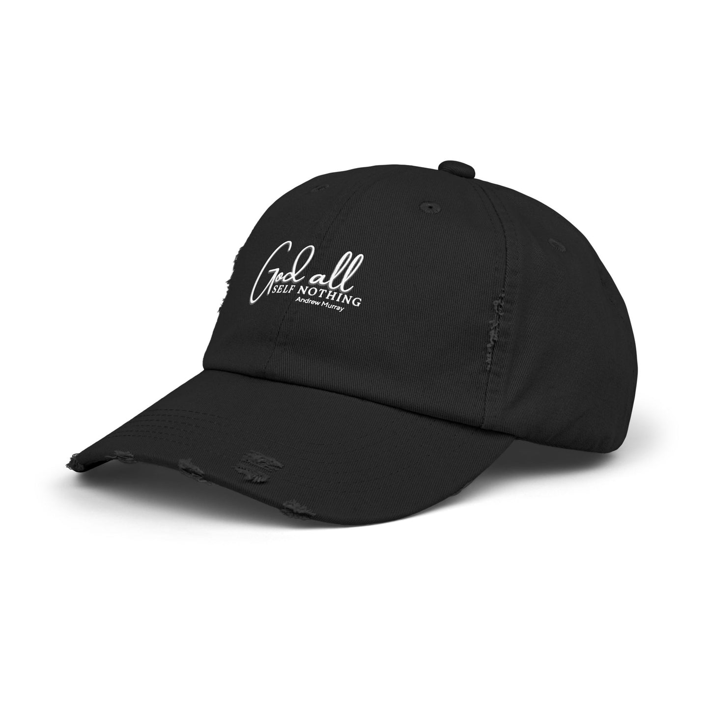 God All Self Nothing Unisex Distressed Cap