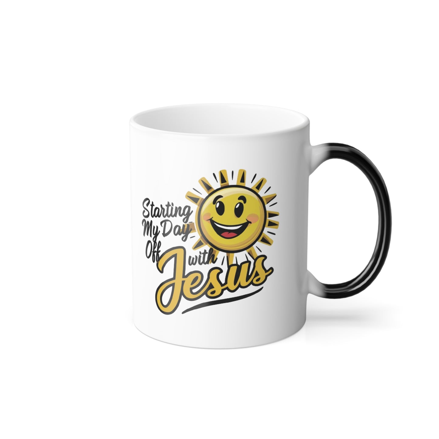 Start Your Day Right with Jesus Color Morphing Mug, 11oz