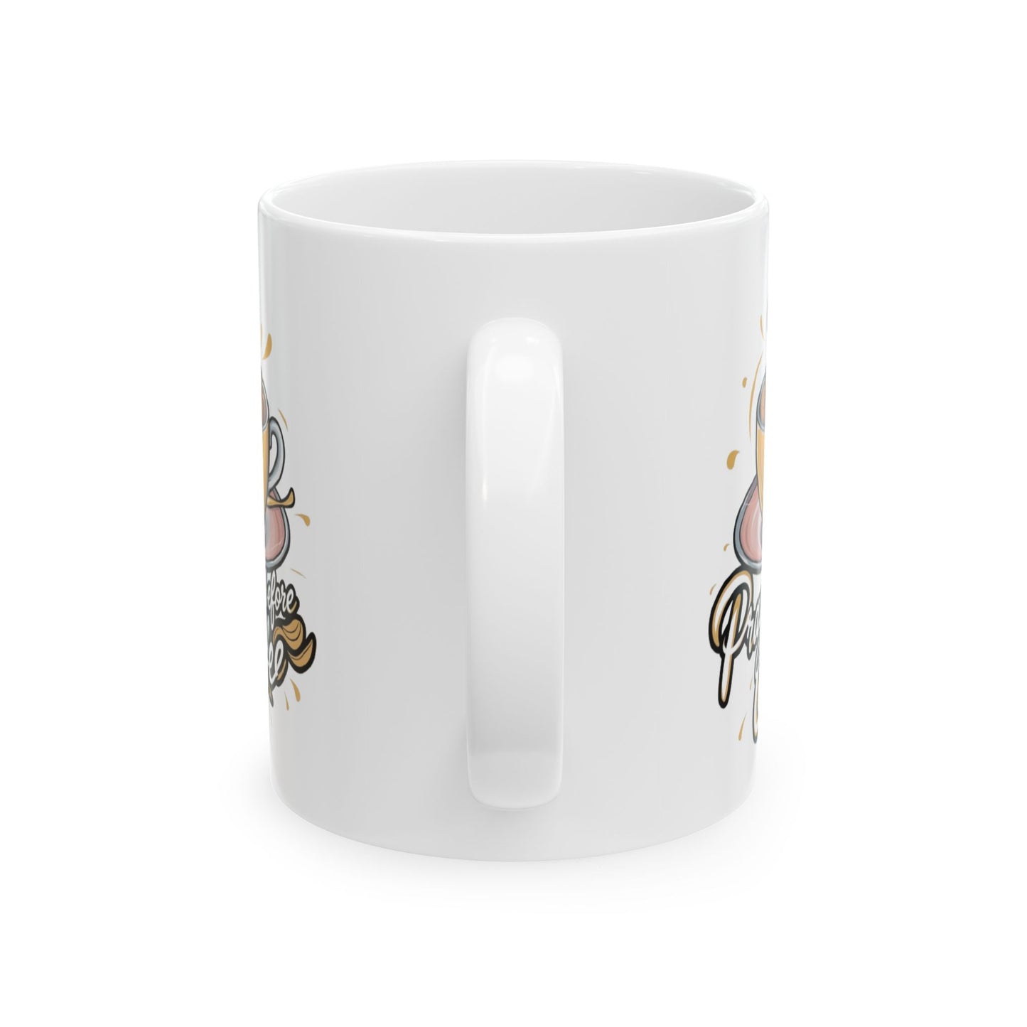 Start Your Day Right: 'Prayer Before Coffee' Inspirational Ceramic Mug