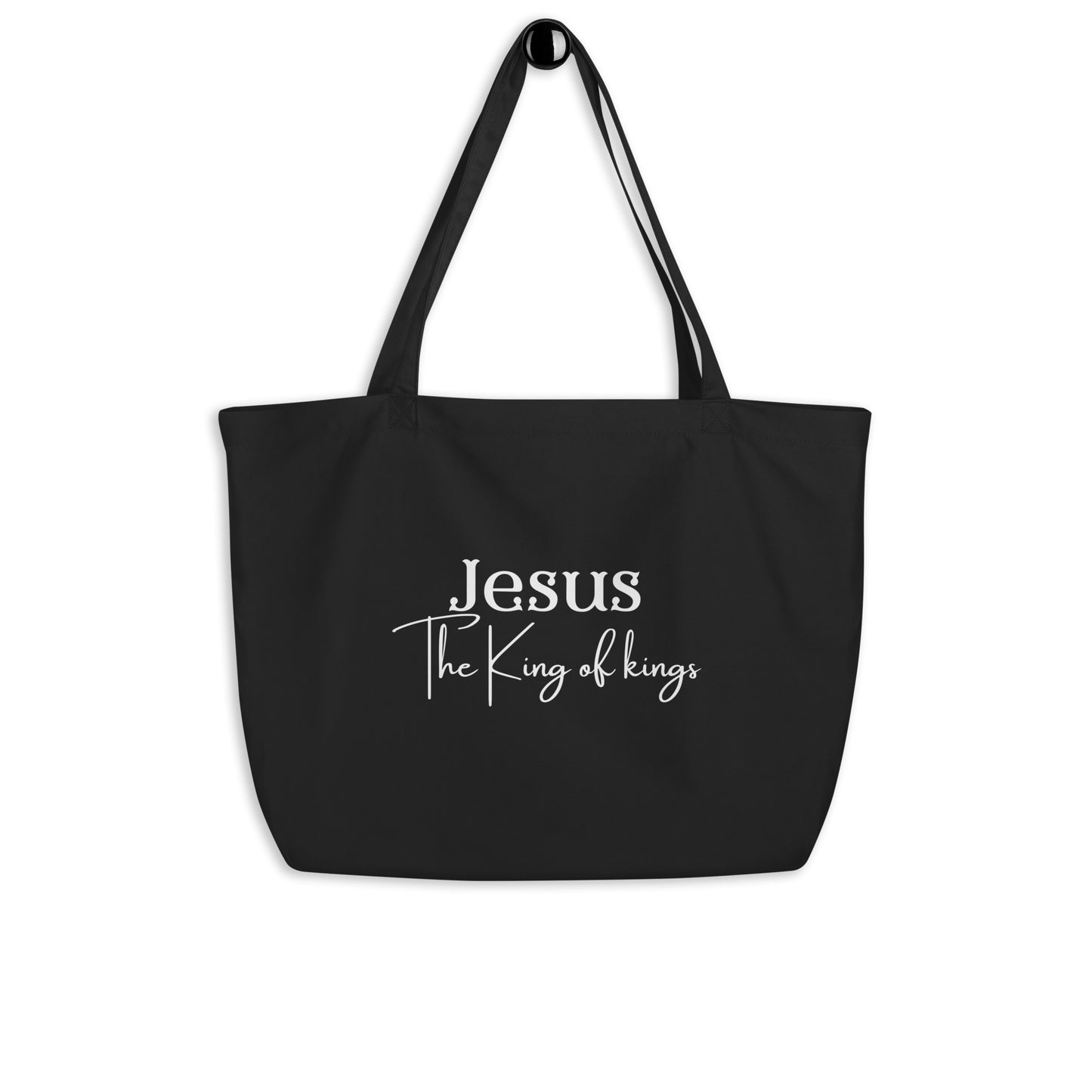 Jesus The King of kings' Large organic tote bag